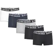 Björn Borg Cotton Stretch Boxer Shorts 5P - Grey - 122-128