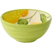 J-Line Bowl Lemon Ceramic Yell/Grn S - Yellow - Ø 14 CM
