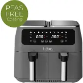 Haws Dual Air Fryer 2X4L 2800W Pfas Free Coating - Grey - 2X 4L