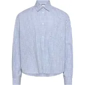 Weekday Boxy Long-Sleeved Cotton Poplin Shirt - Blue - M