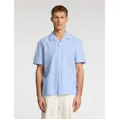 Selected Slhrelaxsun Shirt Ss Resort - Blue - L