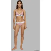 Calvin Klein Underwear Rintaliivi vaaleanharmaa / roosa / musta / valkoinen