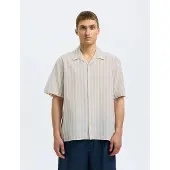 Selected Slhrelaxsun Shirt Ss Resort - Beige - L