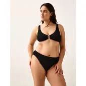 Lindex Crinkled Bikini Bottom - Black - M