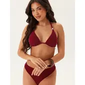 Bubbleroom Triangle Glittery Bikini Top - Pink - L