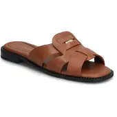 Tommy Hilfiger Coin Leather Sandal - Brown - 36