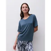 Femilet Nachtmode Yara T-Shirt Short Sleeves - Blue - 40