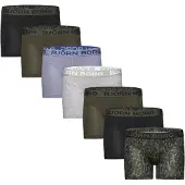 Björn Borg Cotton Stretch Boxer 7P - Khaki green - 122-128