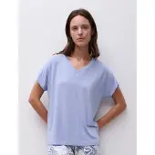 Femilet Nachtmode Loraine Top Ss - Blue - 38