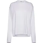 Weekday Long-Sleeved Boxy Cotton T-Shirt - White - L