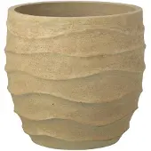 J-Line Flwrpot Waves+Outdoor Bei L - Beige - H38CM
