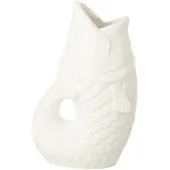 J-Line Flwrpot Fish Outdoor Magn Wh S - White - H35CM