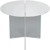 Blomus Side Table M - 40 Cm, Ø 50 Cm - Oru - Matt - Silver - L 50CM