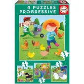 Educa 6-9-12-16 Farm Animals - Multi/patterned - ONE SIZE