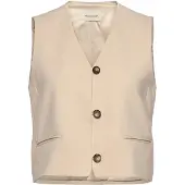 MSCH Copenhagen Mschrosina Michelle Short Waistcoat - Cream - L