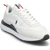 Ralph Lauren Ftw for man. 809P01638001 Deportiva Train 89 sneakers in suede and oxford fabric (49), Leather, White, Flat, Laces, Casual
