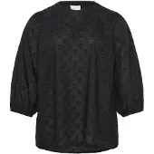 KAFFE CURVE Kcloulou Blouse 3/4 Sl - Black - 52