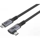 Microconnect 3.2 Gen2x2 USB-C -kaapeli, suora-kulma, 20Gbps, 100W, 2m, musta
