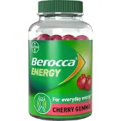 Berocca Energy Gummies kirsikanmakuinen pureskeltava pehmovitamiini 60 kpl