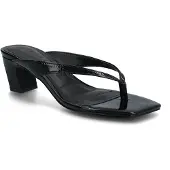 Bianco Biaspice Toe Post Faux Leather - Black - 41