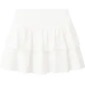 Mango Ruffled Cotton Skirt - White - 7-8