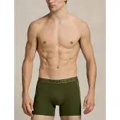 Ralph Lauren for man. 714966105002 3 boxer shorts in green stretch cotton (S), Homewear