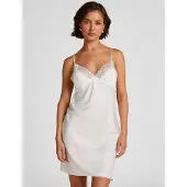 Hunkemoller Sd Satin Lace Peonie - White - L