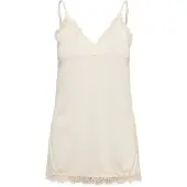 Gina Tricot Lace Detail Singlet - Cream - XS