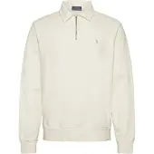 Ralph Lauren Loopback Fleece Quarter-Zip Sweatshirt - Cream - M