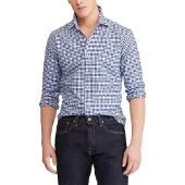 Ralph Lauren for man. 710549084010 Slim Fit Oxford Sport Shirt blue (XXL), Casual, Cotton, Classic, Long sleeve
