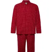 Calvin Klein Ls Button Down Pant Set - Red - L