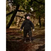 Mikk-Line Fleecehousut Merinovilla, Dark Brown Melange, 122