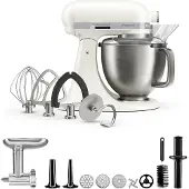 KitchenAid Artisan Plus yleiskone lihamyllyllä 4,7 litraa, porcelain white