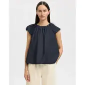 Selected Slfrillo Cap Sleeve Denim Top - Navy - 34