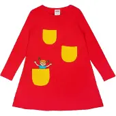 Pippi Långstrump Peppi Basic Mekko Punainen 110