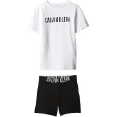 Calvin Klein Knit Pj Set (Ss+Short) - White - 128-140