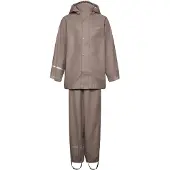 CeLaVi Basic Rainwear Set -Solid Pu - Brown - 150