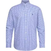 Ralph Lauren for man. 710928255004 Custom Fit stretch poplin shirt blue (XXL), Casual, Cotton, Classic, Long sleeve