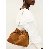 Ba&sh for woman. 2H25MJTS June brown leather handbag (OSFA), Casual