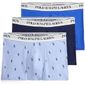 Ralph Lauren for man. 714830299208 Set of 3 blue stretch cotton boxers (L), Homewear