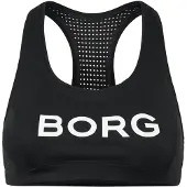 Björn Borg Women's Borg Mid Support Sports Bra Black Beauty XL