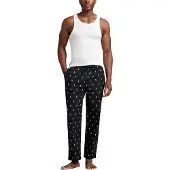 Ralph Lauren Pyjamahousut musta / valkoinen