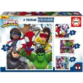 Educa 12-16-20-25 Progres. Spidey&Amazing Friends - Multi/patterned - ONE SIZE