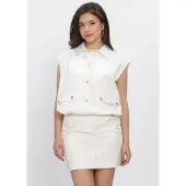 MSCH Copenhagen Mschjosilyn Vest - Cream - XS/S