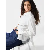 Pieces Pcsussi Ls Shirt Wvn Noos - White - XXL