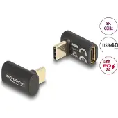 DeLOCK – Adapter USB 40 Gbps USB Type-C PD 3.0 100 W male to female angled 8K 60 Hz (60056)