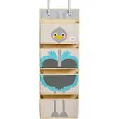 3 Sprouts Wall Organizer - Blue - 35.5X94X3.5CM