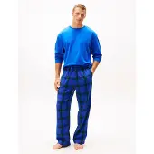 Tommy Hilfiger Ls Flannel Slippers Set - Boxed - Blue - S
