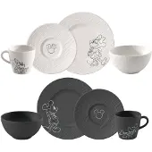 Villeroy & Boch Manufacture Rock Mickey Breakfast -astiasto 8-osainen