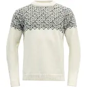 Devold Bjørnøya Sweater Crew Neck Offwhite/Ink XS